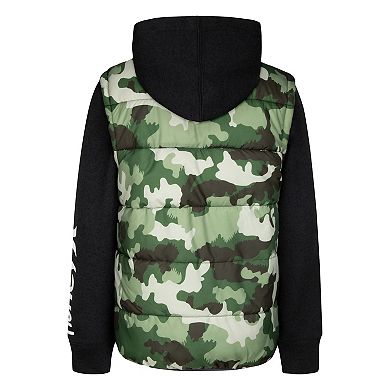 Boys 8-20 Hurley 2Fer Hooded Full-Zip Jacket