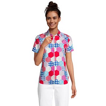 Women's Lands' End No-Iron Short Sleeve Supima Cotton Shirt