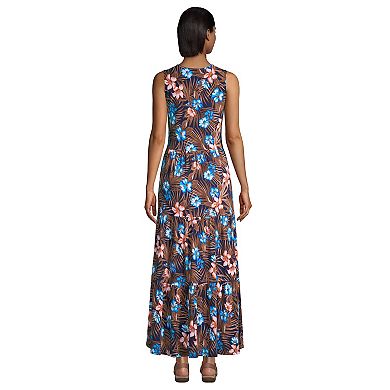 Women's Lands' End Tiered Sleeveless Maxi Dress