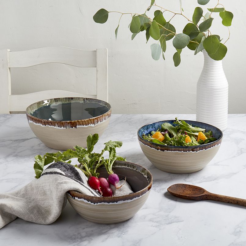 Tabletops Gallery Tuscon 3-pc. Serving Bowl Set