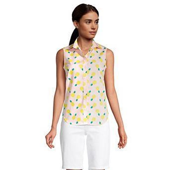 Women's Lands' End No-Iron Supima Cotton Sleeveless Shirt
