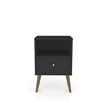 MANHATTAN COMFORT Liberty Mid-Century Modern Nightstand Table