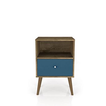 MANHATTAN COMFORT Liberty Mid-Century Modern Nightstand Table
