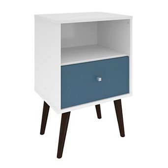 MANHATTAN COMFORT Liberty Mid-Century Modern Nightstand Table