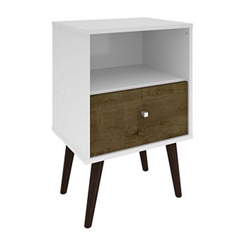 MANHATTAN COMFORT Liberty Mid-Century Modern Nightstand Table
