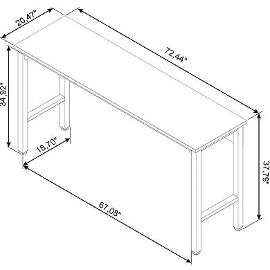MANHATTAN COMFORT 3-Piece Fortress Mobile Garage Steel Cabinet & Worktable Set