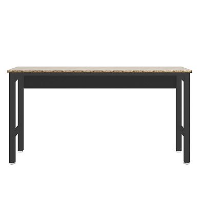 MANHATTAN COMFORT 3-Piece Fortress Mobile Garage Steel Cabinet & Worktable Set