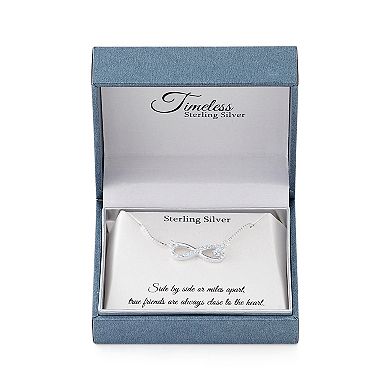 Timeless Sterling Silver Cubic Zirconia Infinity Necklace