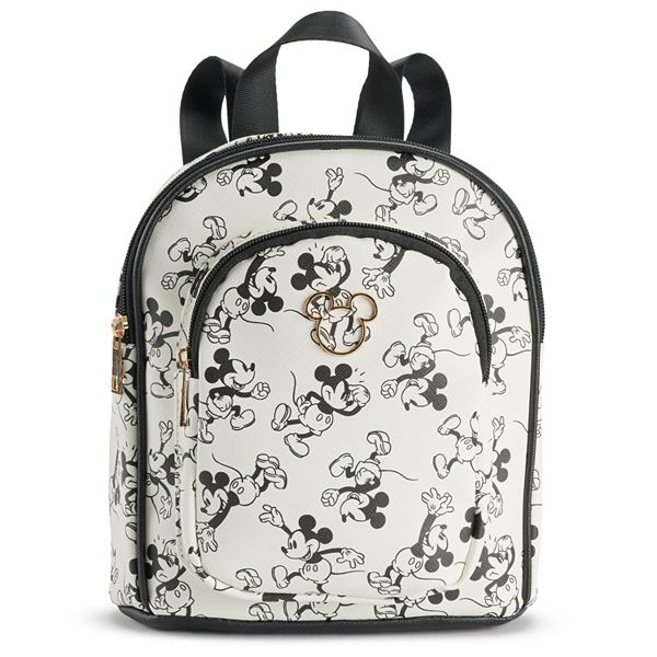 Disney Mickey Mouse Line Art Women's White & Gold Backpack
