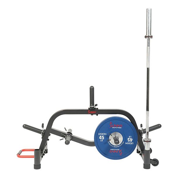 Sunny Health Fitness Multi Weight Plate and Barbell Rack Storage