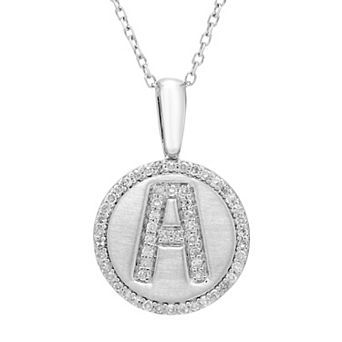 It's Personal Sterling Silver & Diamond Accent Initial Pendant Necklace