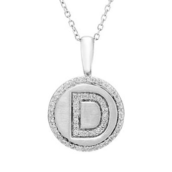 It's Personal Sterling Silver & Diamond Accent Initial Pendant Necklace