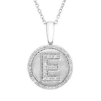 It's Personal Sterling Silver & Diamond Accent Initial Pendant Necklace