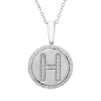 It's Personal Sterling Silver & Diamond Accent Initial Pendant Necklace