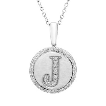 It's Personal Sterling Silver & Diamond Accent Initial Pendant Necklace