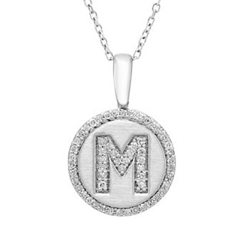 It's Personal Sterling Silver & Diamond Accent Initial Pendant Necklace
