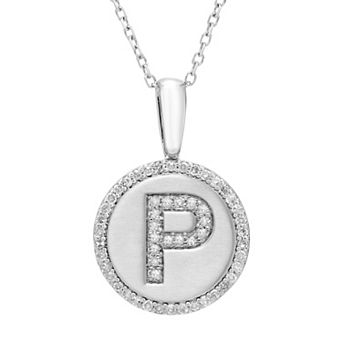 It's Personal Sterling Silver & Diamond Accent Initial Pendant Necklace