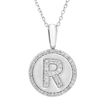 It's Personal Sterling Silver & Diamond Accent Initial Pendant Necklace