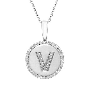 It's Personal Sterling Silver & Diamond Accent Initial Pendant Necklace