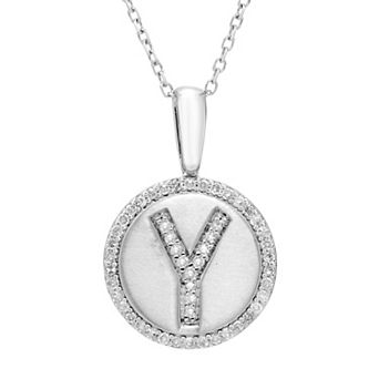 It's Personal Sterling Silver & Diamond Accent Initial Pendant Necklace