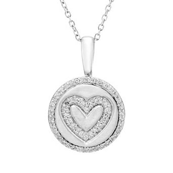 It's Personal Sterling Silver & Diamond-Accent Heart Pendant Necklace