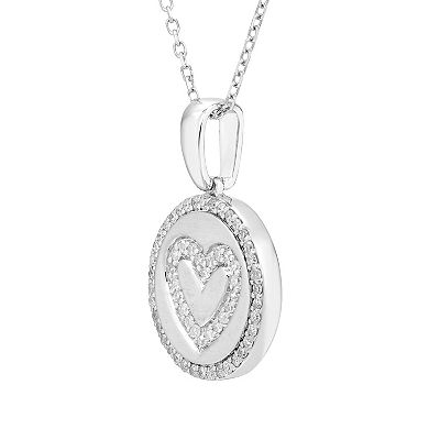 It's Personal Sterling Silver & Diamond-Accent Heart Pendant Necklace