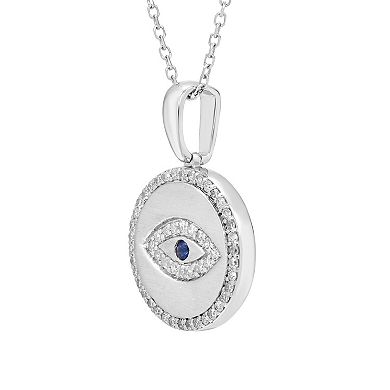It's Personal Sterling Silver & Diamond-Accent Evil Eye Pendant Necklace