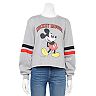 Disney's Mickey Mouse Classic Stand Juniors' Long Sleeve Crew Neck Fleece Sweatshirt