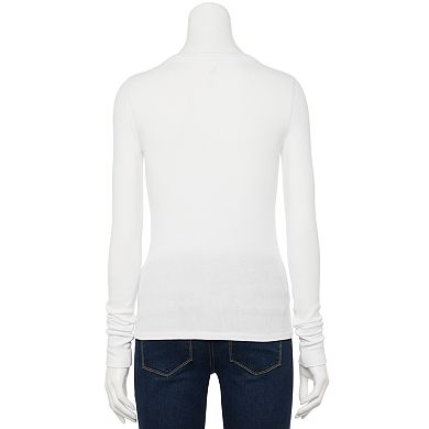 Juniors' SO® Long Sleeve Cropped Scoopneck Top