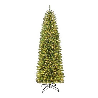 PULEO INTERNATIONAL 10-ft. Pre-Lit Pencil Fraser Fir Artificial Christmas Tree
