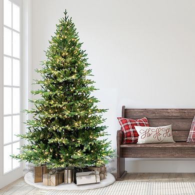 Puleo International 9-ft. Pre-Lit Balsam Fir Artificial Christmas Tree
