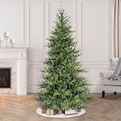 Puleo International 7-ft. Pre-Lit Alberta Spruce Artificial Christmas Tree