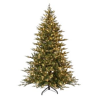 PULEO INTERNATIONAL 7-ft. Pre-Lit Balsam Fir Artificial Christmas Tree