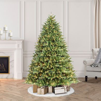 PULEO INTERNATIONAL 7-ft. Pre-Lit Douglas Fir Premier Artificial Christmas Tree