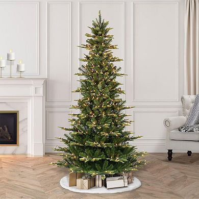 PULEO INTERNATIONAL 7-ft. Pre-Lit Slim Aspen Fir Artificial Christmas Tree