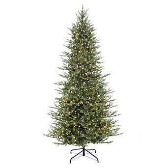 PULEO INTERNATIONAL 9-ft. Pre-Lit Slim Balsam Fir Artificial Christmas Tree