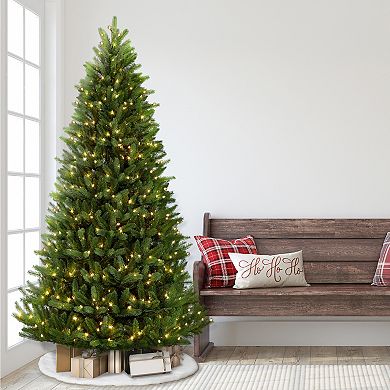 PULEO INTERNATIONAL 9-ft. Pre-Lit Glacier Fir Artificial Christmas Tree