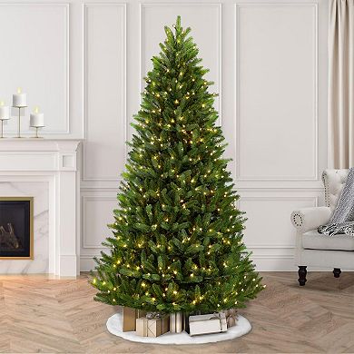 PULEO INTERNATIONAL 9-ft. Pre-Lit Glacier Fir Artificial Christmas Tree