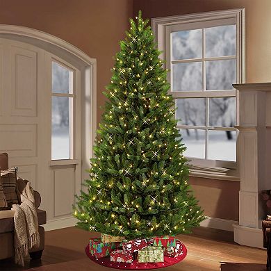PULEO INTERNATIONAL 9-ft. Pre-Lit Glacier Fir Artificial Christmas Tree
