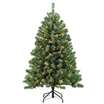 PULEO INTERNATIONAL 4.5-ft. Pre-Lit Northern Fir Artificial Christmas Tree