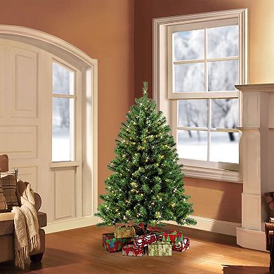 PULEO INTERNATIONAL 4.5-ft. Pre-Lit Northern Fir Artificial Christmas Tree