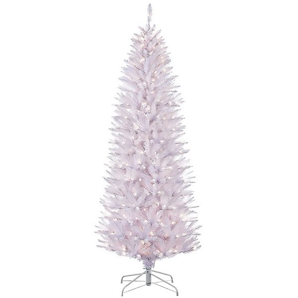 Puleo International 6ft. PreLit White Fraser Fir Pencil Artificial