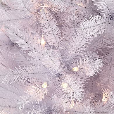 Puleo International 6-ft. Pre-Lit White Fraser Fir Pencil Artificial Christmas Tree