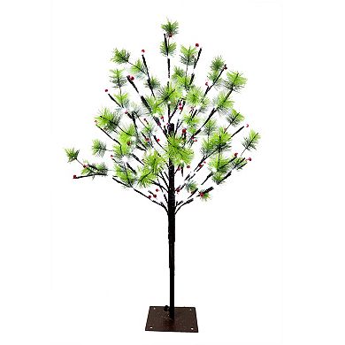 PULEO INTERNATIONAL 3-ft. Pre-Lit Twig Tree with LED Twinkle Lights