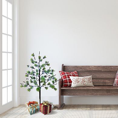 PULEO INTERNATIONAL 3-ft. Pre-Lit Twig Tree with LED Twinkle Lights
