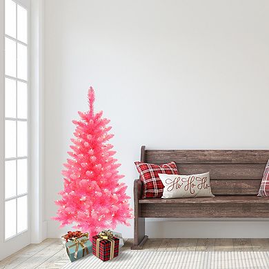 Puleo International 4-ft. Pre-Lit Fashion Pink Pine Artificial Christmas Tree