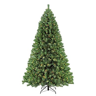 PULEO INTERNATIONAL 9-ft. Pre-Lit Northern Fir Artificial Christmas Tree