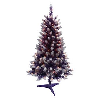 PULEO INTERNATIONAL 4-ft. Pre-Lit Fashion Purple Pine Artificial Christmas Tree