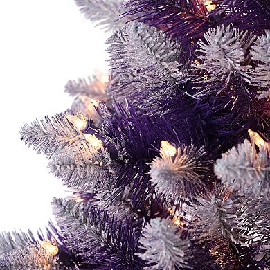 PULEO INTERNATIONAL 4-ft. Pre-Lit Fashion Purple Pine Artificial Christmas Tree