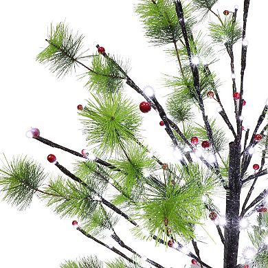 PULEO INTERNATIONAL 5-ft. 200-Light LED Twig Tree Floor Decor